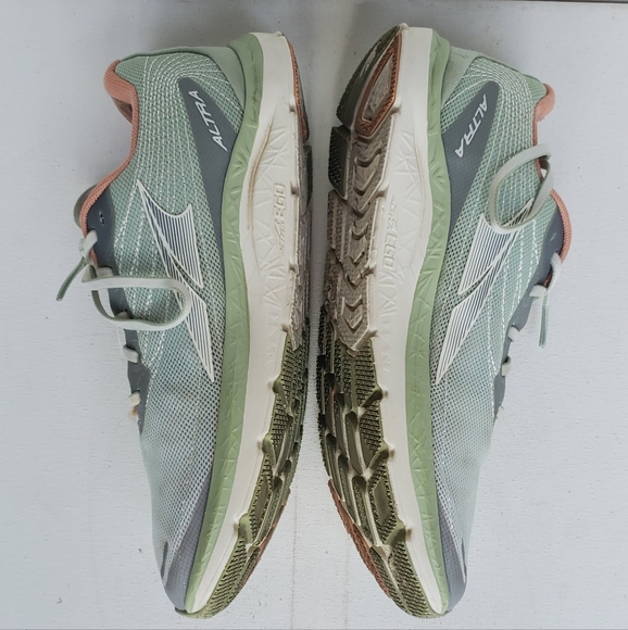 Altra Rivera 2 Womens Green Peach Running Walking Athletic Shoes - Picture 5 of 9